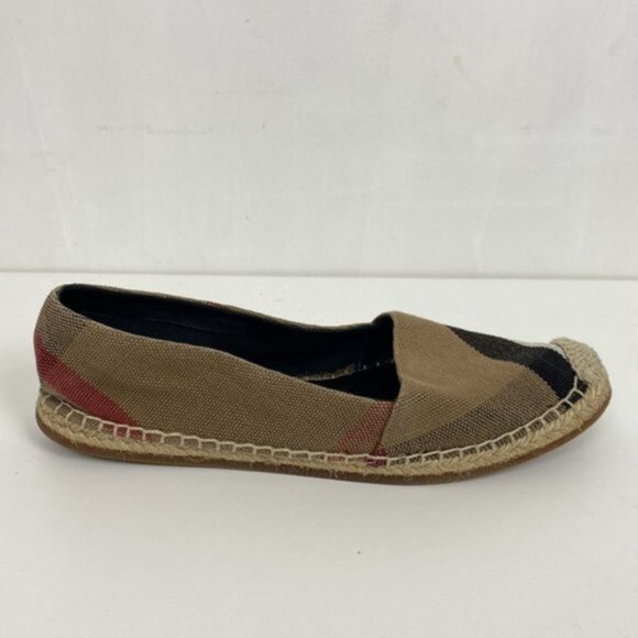 Authentic Burberry Brit Hodgeson Espadrilles Flats Canvas Beige Check 37… - Picture 10 of 11